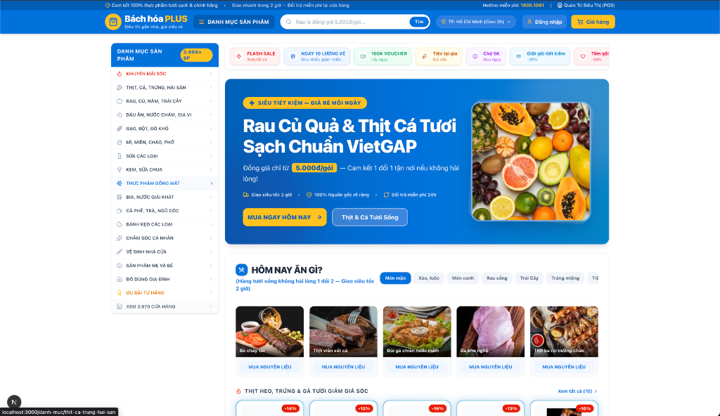 Hệ Thống Siêu Thị Bách Hóa Plus & POS Thu Ngân Đa Kênh